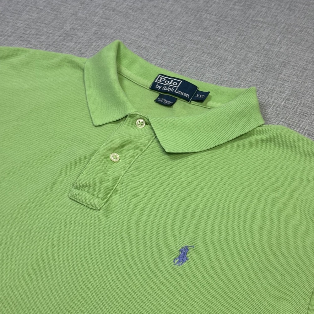 Polo Ralph Lauren Polo Shirt Mens 2XL Green 100% Cotton Classic Fit